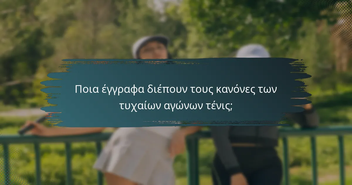 Ποια έγγραφα διέπουν τους κανόνες των τυχαίων αγώνων τένις;