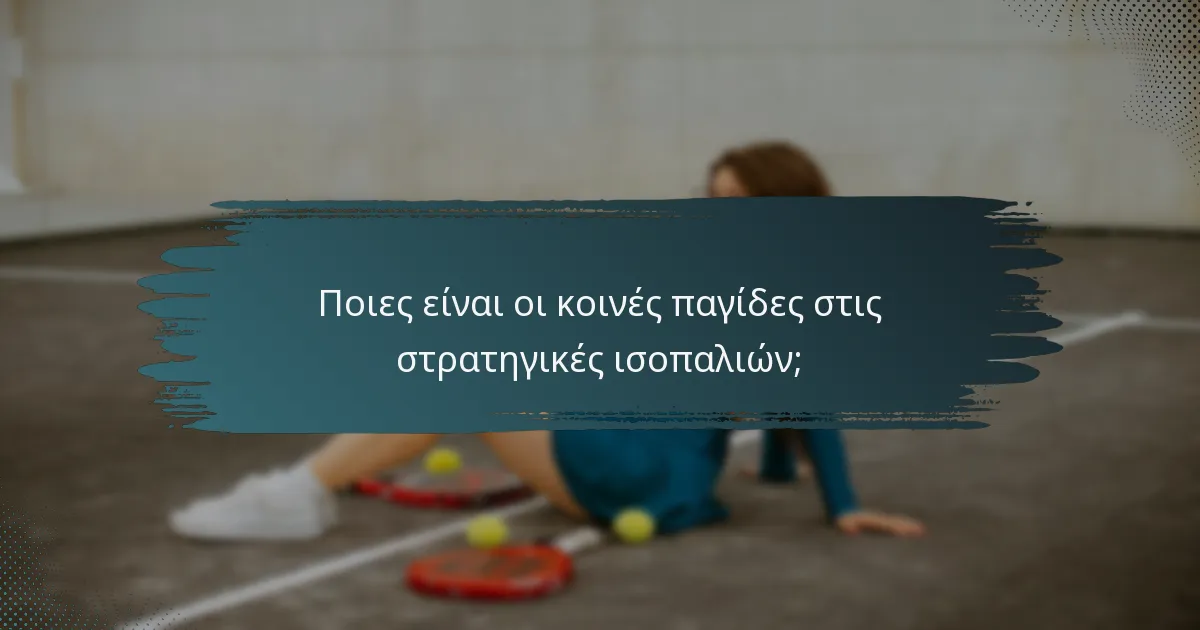 Ποιες είναι οι κοινές παγίδες στις στρατηγικές ισοπαλιών;