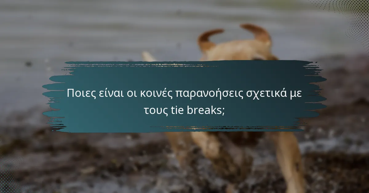 Ποιες είναι οι κοινές παρανοήσεις σχετικά με τους tie breaks;