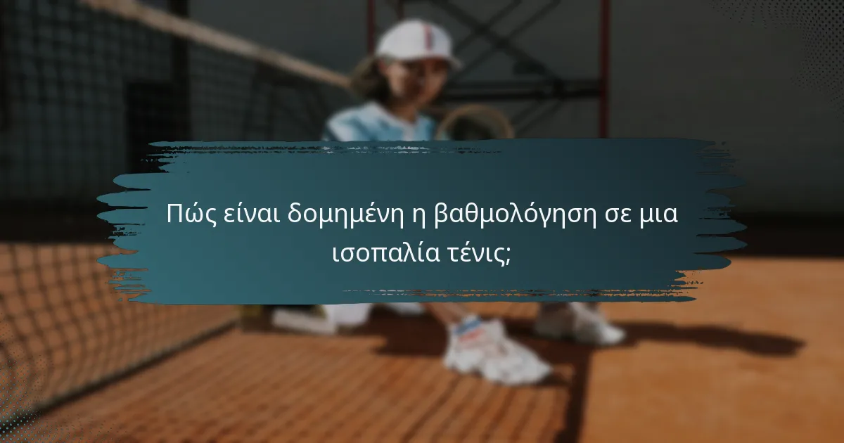 Πώς είναι δομημένη η βαθμολόγηση σε μια ισοπαλία τένις;