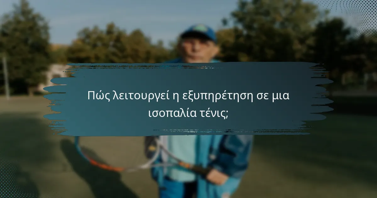 Πώς λειτουργεί η εξυπηρέτηση σε μια ισοπαλία τένις;
